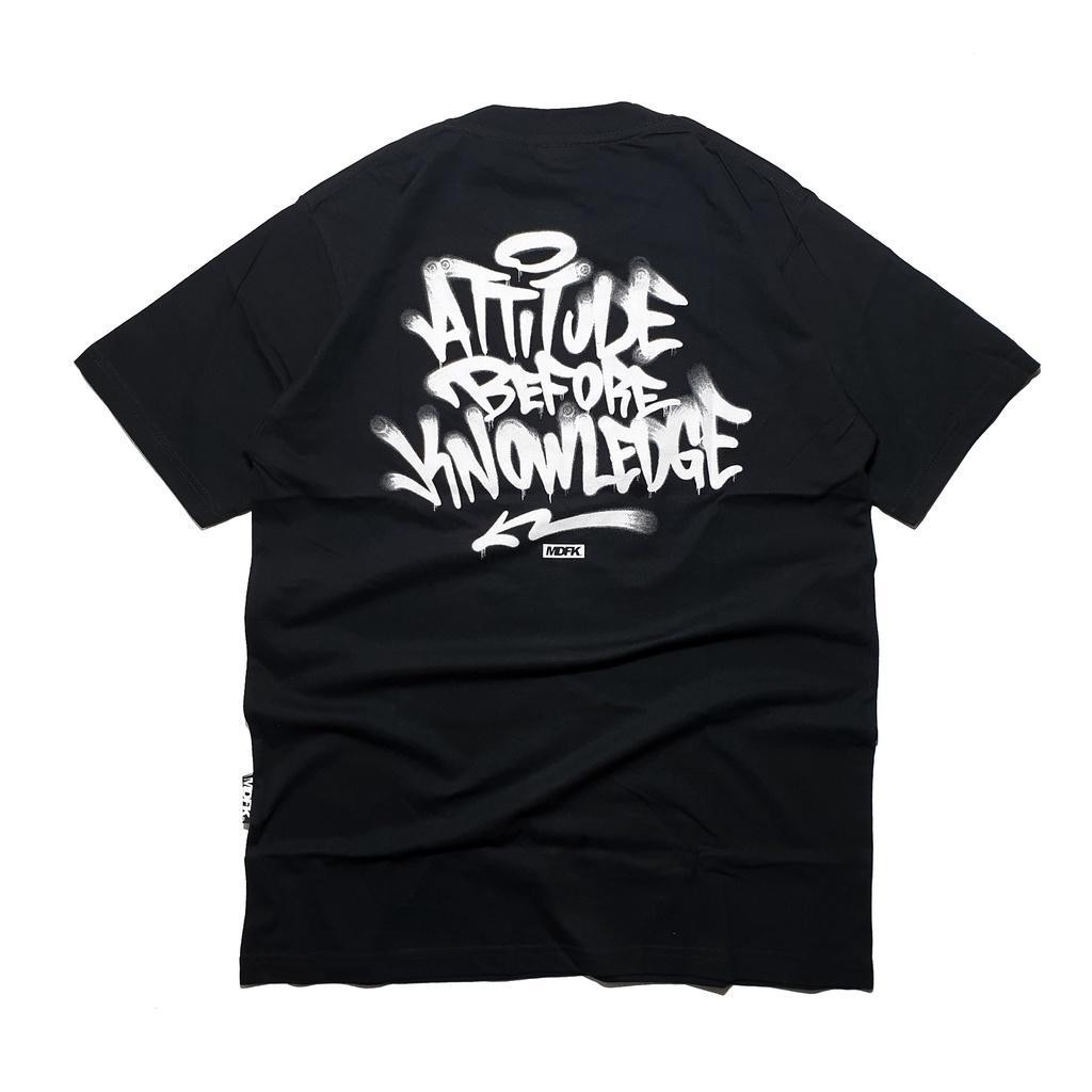 MDFK Attitude Graffiti T shirt (Black) Crew-neck fashion unisex T-shirt Menswear Top Kaos Pria Baju 