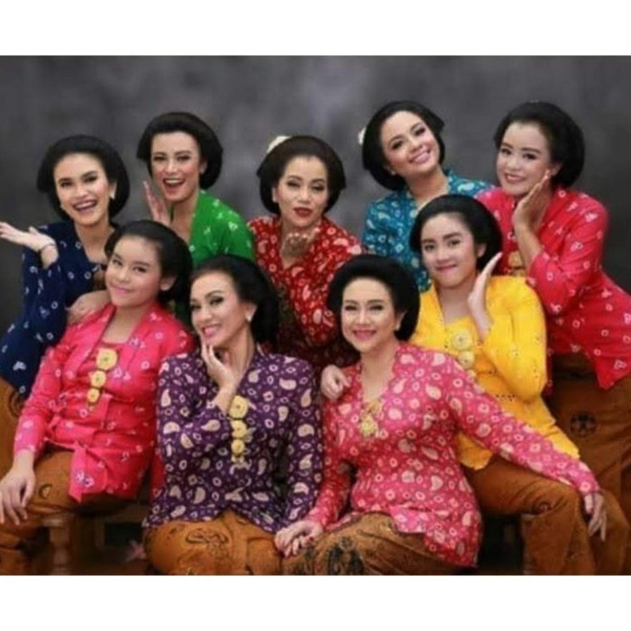"V.NLN" - BEST SELLER BATIK KEBAYA KUTUBARU JUMPUTAN WANITA MERAH ADA SIZE JUMBO SOLO MODERN - Jumpu