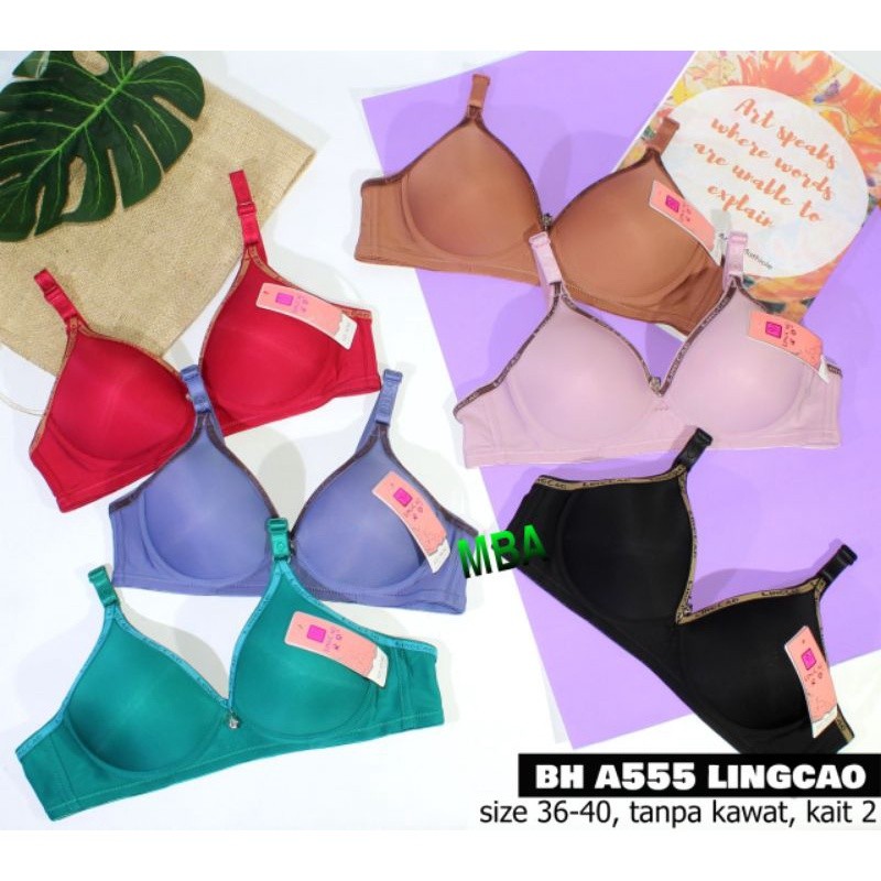 Bra Lingcao A5 Grade A  | BH Busa Tanpa Kawat Ling Cao Wanita Dewasa, Jamil Grosir Underwear