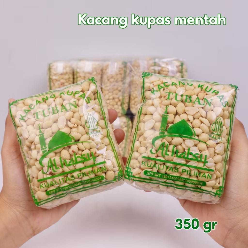

Kacang Kupas Mentah Lebaran Alhabsy Isi 350 Gram