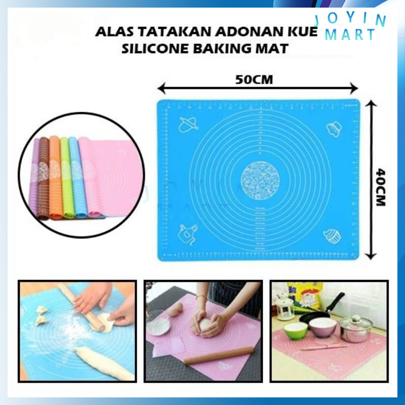 Alas Adonan Kue Baking Bahan Silikon Food Grade dan Anti Lengket 40x50cm / Alas Ukur Silicone Matras