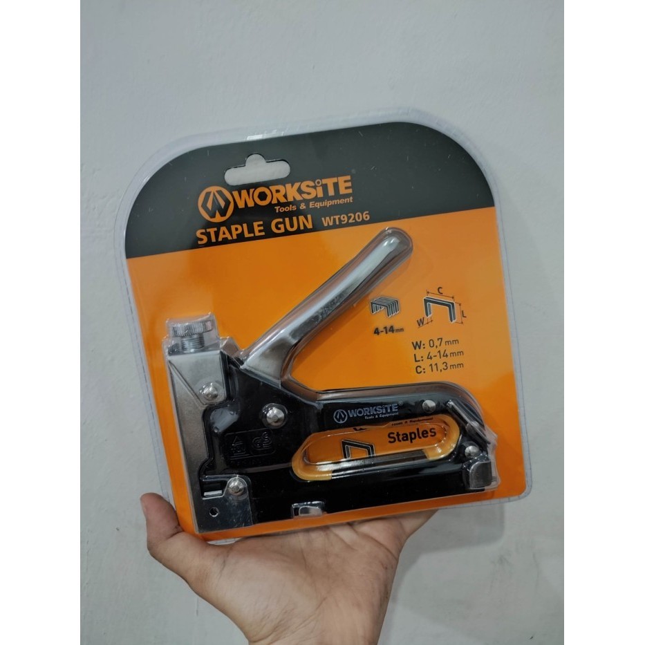 

WORKSITE Staples Staple Hand Gun Tacker Hekter Tembak Manual WT9206 - Staples gun