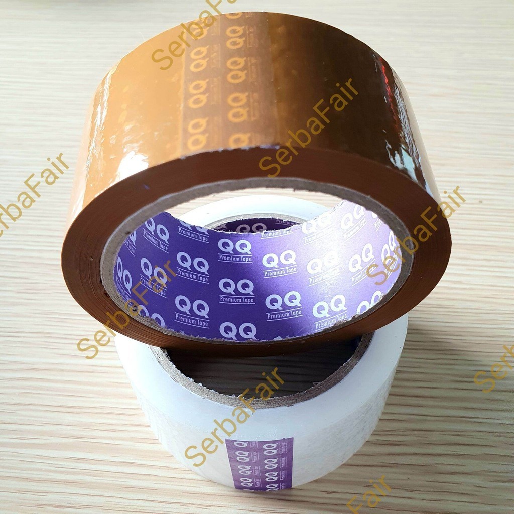 

Lakban Bening/Coklat QQ PREMIUM TAPE 2Inch(45mm) 72Yards Top Quality