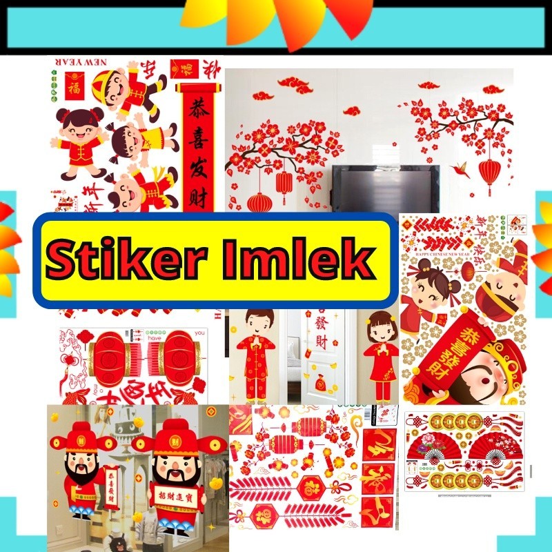 DISKON.. WALL STICKER STIKER DINDING IMLEK IMLEX WALLSTICKER WALLSTIKER TAHUN BARU CINA CHINA CHINES