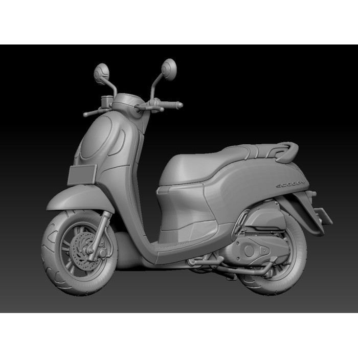 Figure Resin scoopy 2021 Skala 64 Miniatur Pajangan Diorama Diecast
