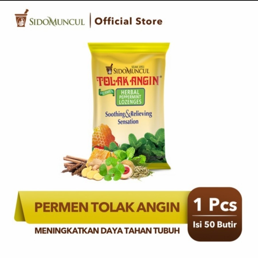 

permen tolak angin 50 butir sidomuncul