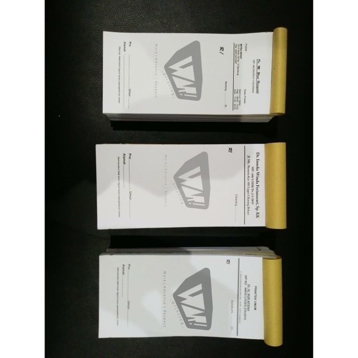 

Buku Nota 1 ply Costum - Cetak 1 warna, Tanpa Nomerator