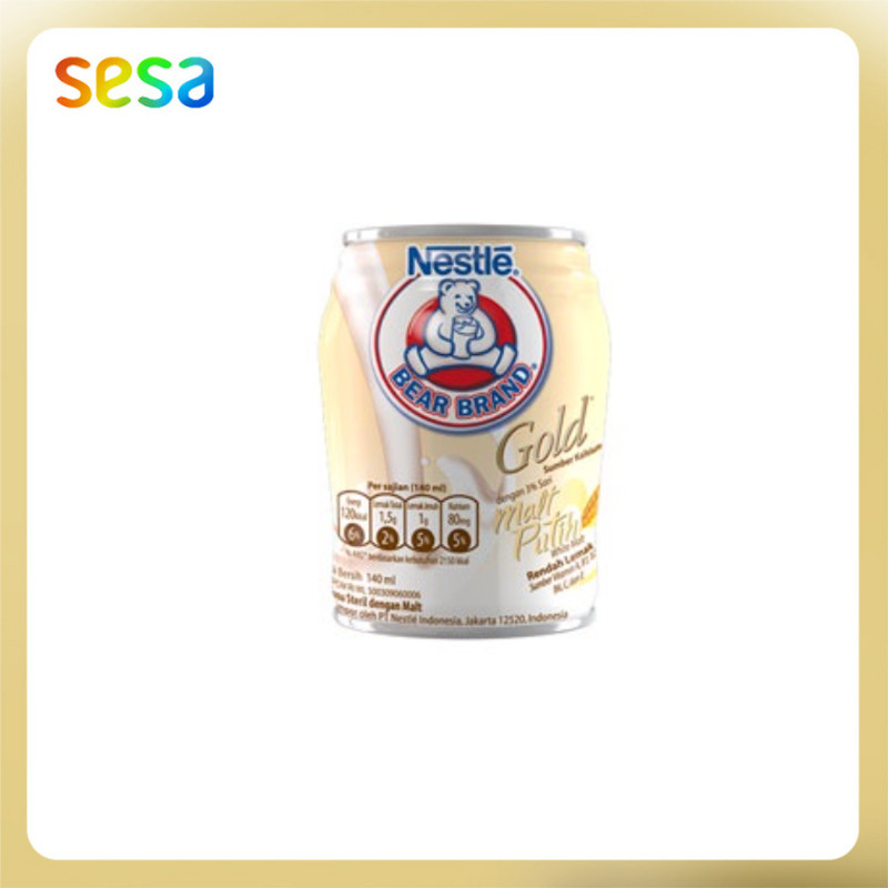 

BEAR BRAND White Malt Gold Susu Steril 140ml - Susu Beruang Sehat Minuman Segar