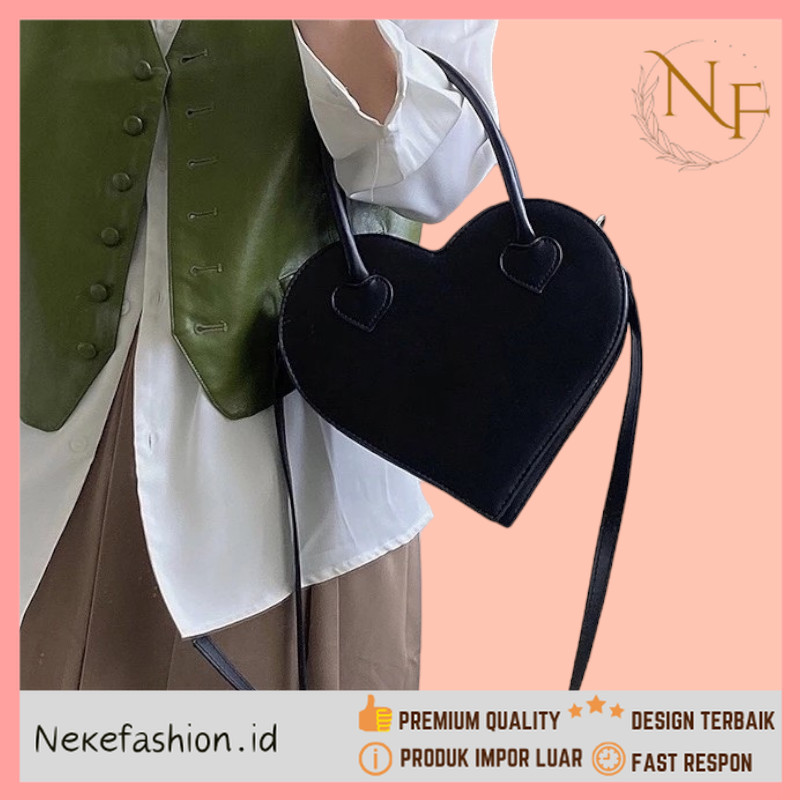 NEKE FASHION Premium Kualitas - Tas Tali Panjang Wanita Tas Tali Panjang Cewek Tas Tenteng Tas Love 