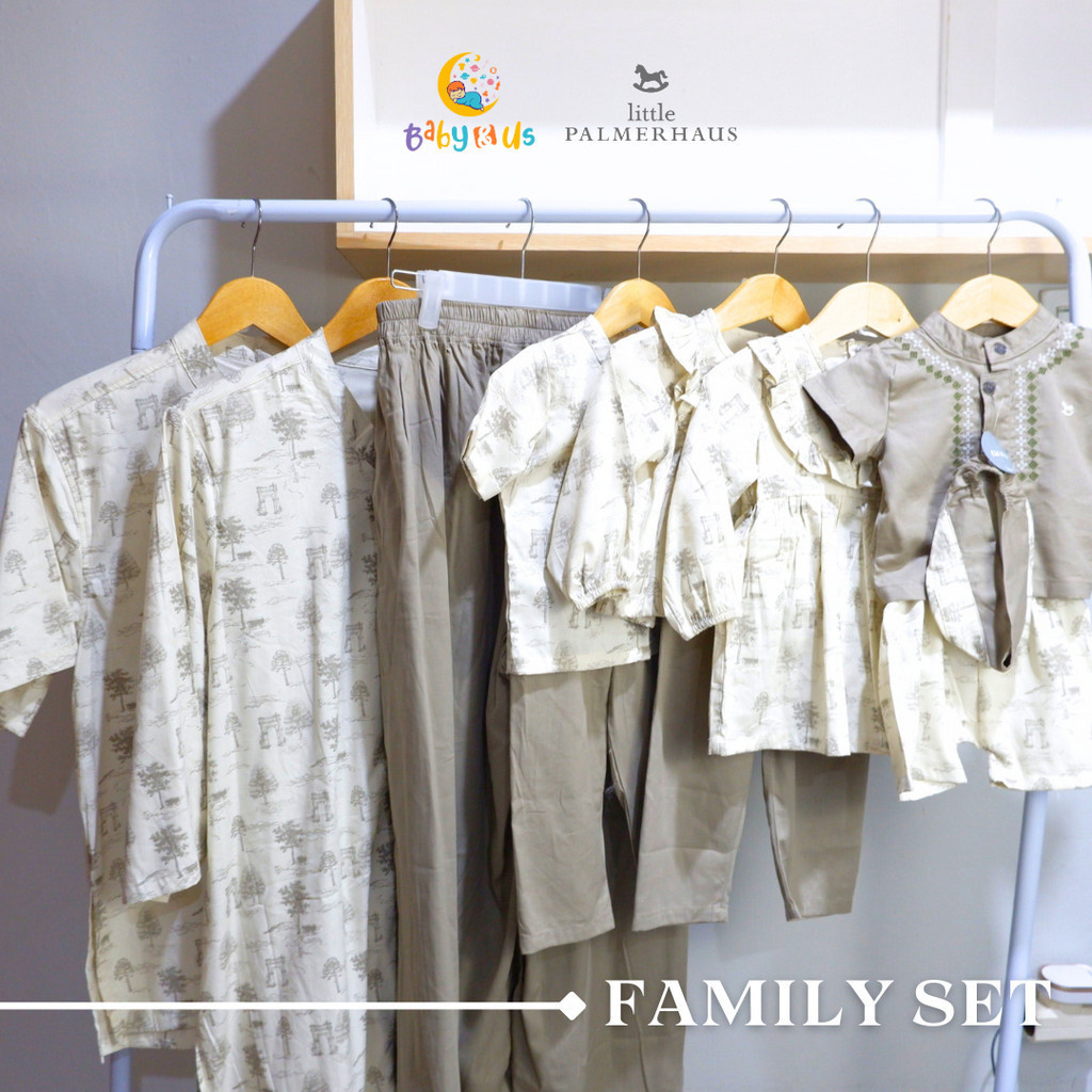 Little Palmerhaus - Sarimbit Keluarga Taupe Cream Krem / Baju Couple keluarga / Sarimbit Keluarga / 