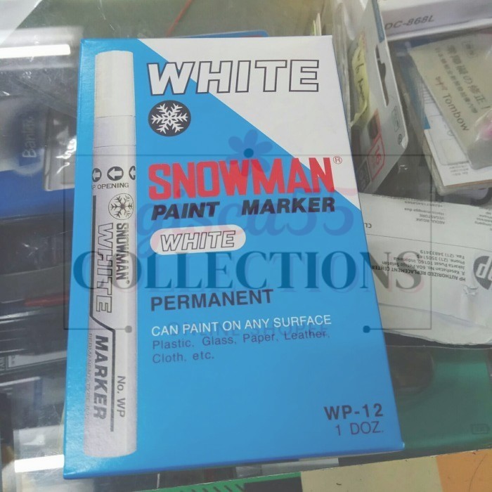 

Spidol Snowman Paint Marker (Putih/Kuning/Hijau/Hitam/Pink)(per Lusin) - Putih
