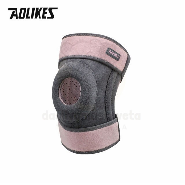 Knee Decker Aolikes 7916 Deker Lutut Support Sport Kesehatan Kawat - Pink, Kanan