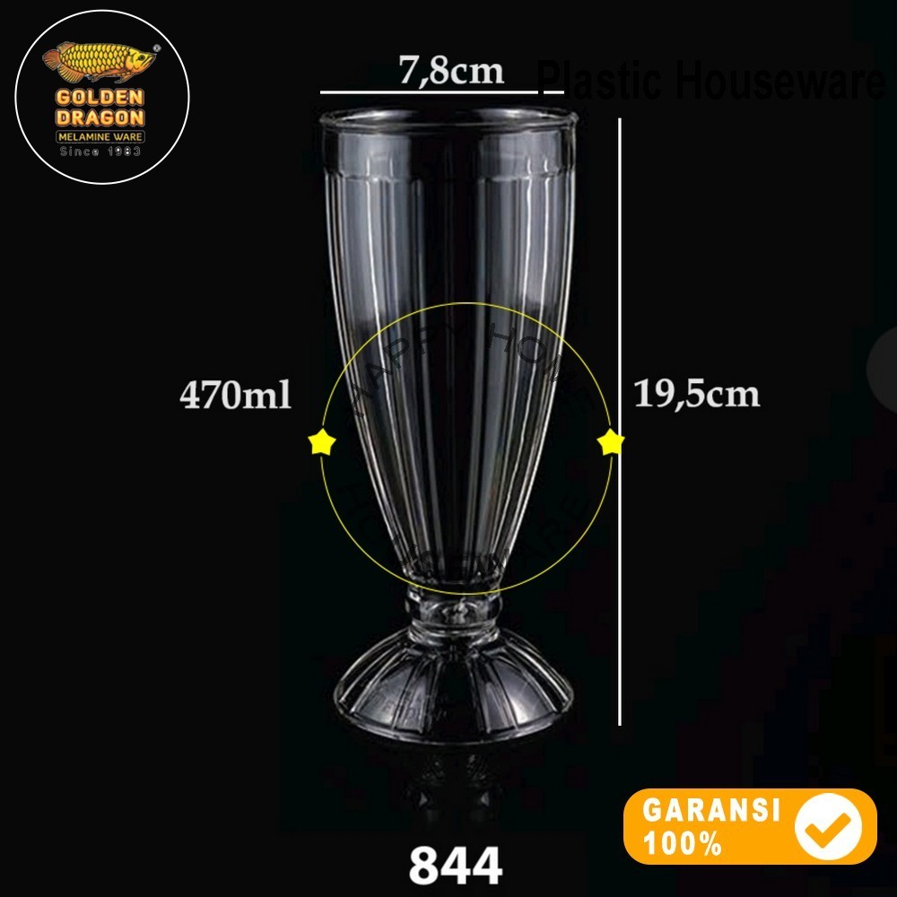 GOLDEN DRAGON Gelas Plastik Jus 470ml Gelas Resto Gelas Cafe 470ml