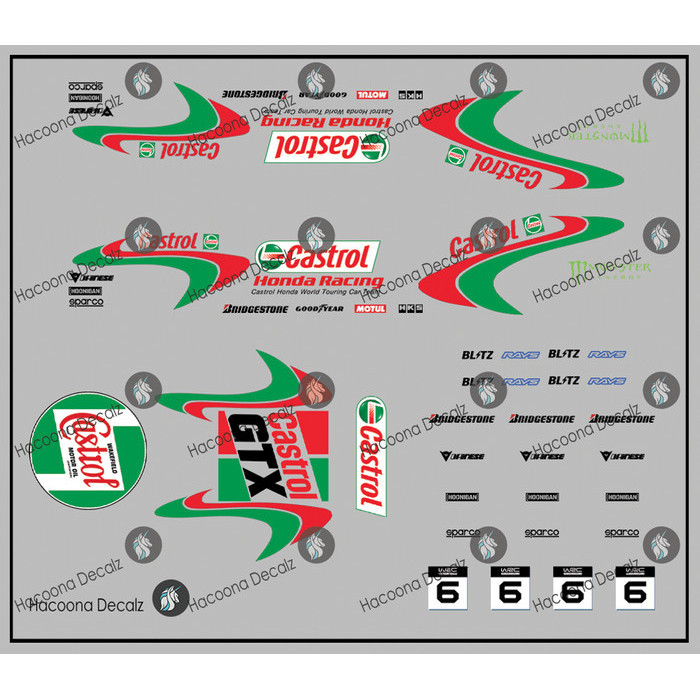 Castrol Rally WRC Water Slide Decal