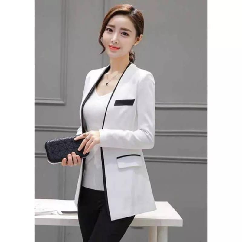 JAS BLAZER WANITA PUTIH/JAS FORMAL WANITA COSTUM
