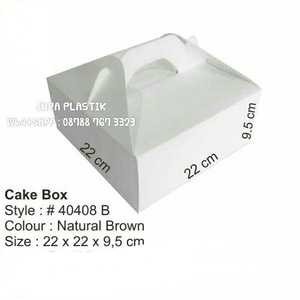 

100% Ori DUS KUE CANTIK / GIFT BOX ELEGAN / BOX KUE 22X22x9,5cm 40408 - Putih