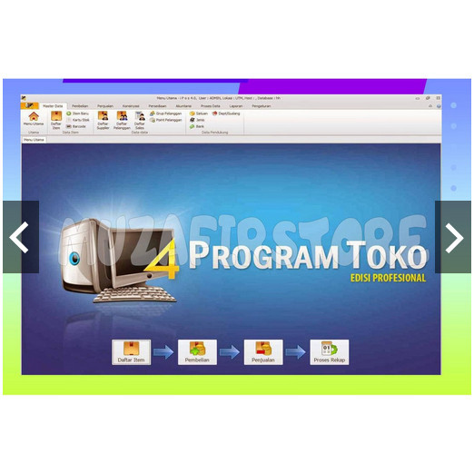 Aplikasi PROGRAM TOKO Kasir Point Of Sales 4 Program Toko - Aplikasi Canggih Untuk Kasir + Pembukuan + Stock Gudang / Perdagangan For Windows Komputer laptop pc POS