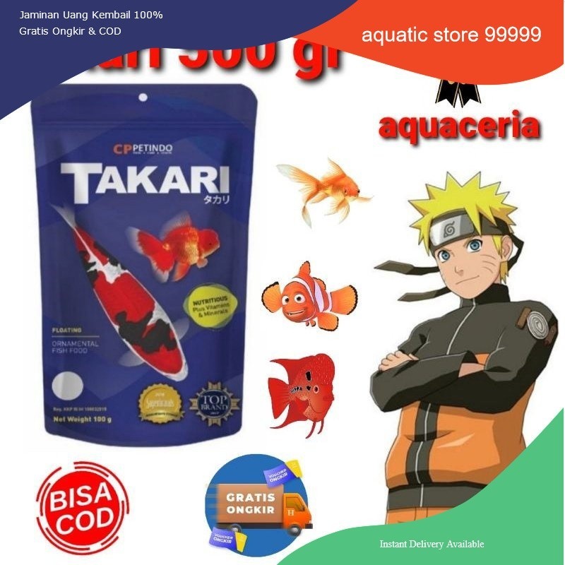 makanan ikan pelet ikan  koki takari 500 gr ori TAKARI 500 gr