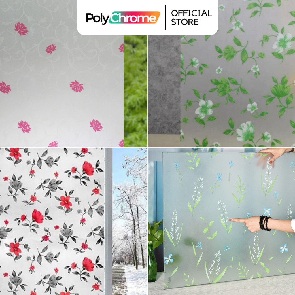 [Part 6] Wallpaper Stiker Kaca 90 cm x 3 meter Jendela Pintu Meja Kaca Polos Sandblast Sunblast Ribe