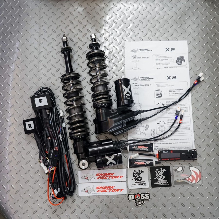 Electronic Shock Tabung Shark Factory X2 E Black Sprint Primavera
