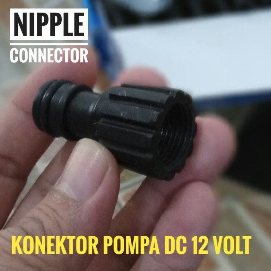 Nepel Konektor Pompa DC drat 18mm