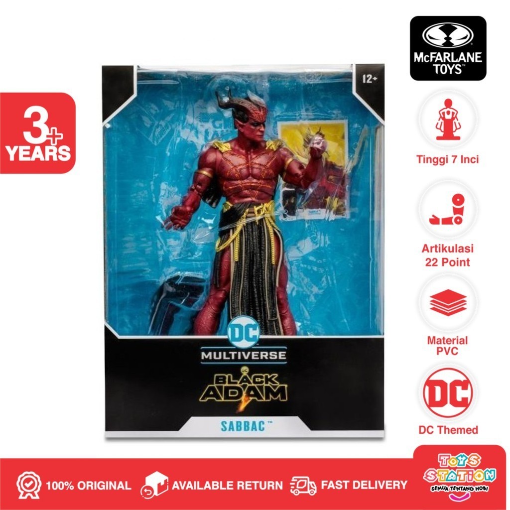 Action Figure Mcfarlane DC Multiverse Black Adam Sabbac Original - Toyzstatioon