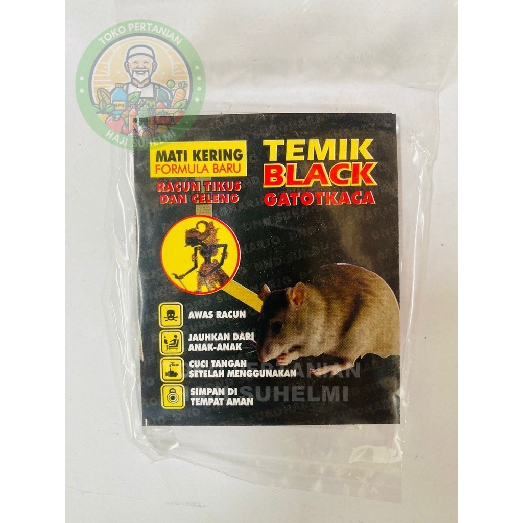 TEMIK BLACK GATOTKACA15G COBRA Racun Tikus dan Celeng mati kering