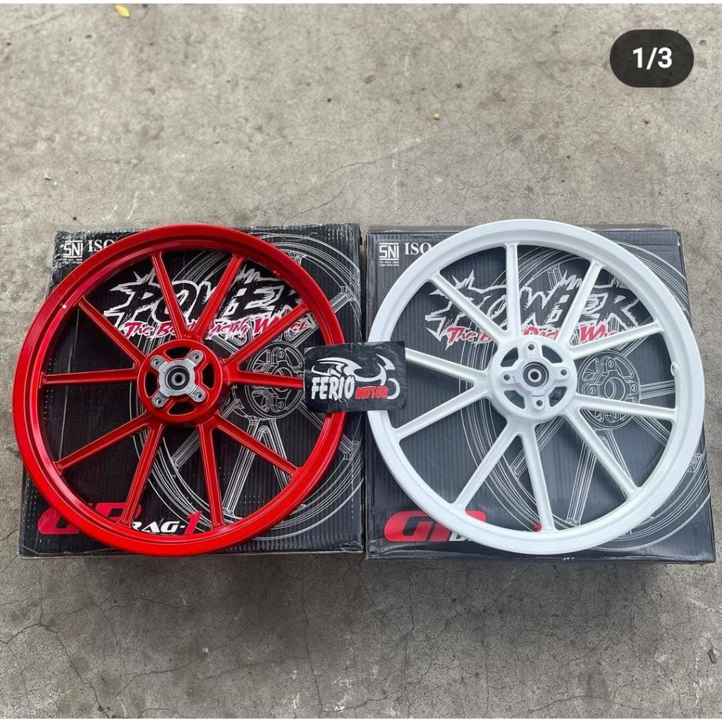 Velg GP Drag JUPITER FIZR MX VEGA Model Daytona ukuran 160 185 Ring 17 Merah Putih