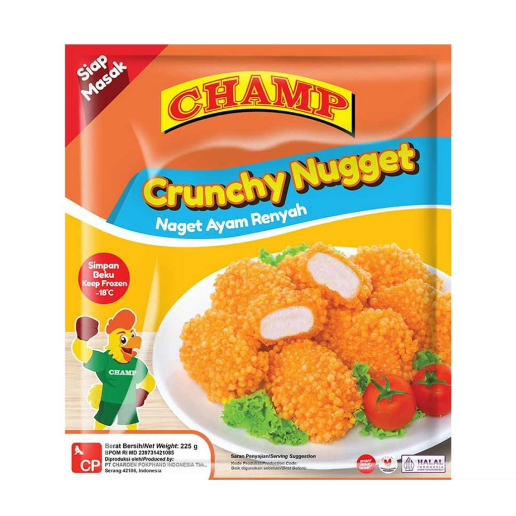 

Champ Crunchy Chicken Nugget 225 Gr & 450 Gr / Naget Ayam Renyah Crunchy