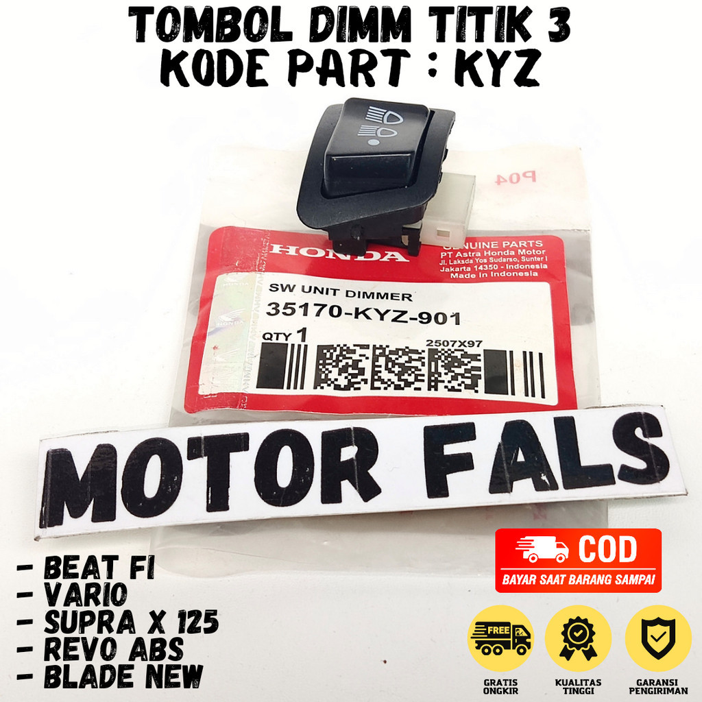 Saklar Tombol Dim Beat Vario  Tombol Dim Titik 3 Beat Fi  Saklar Dim Vario 150  Saklar Lampu Dim Bea