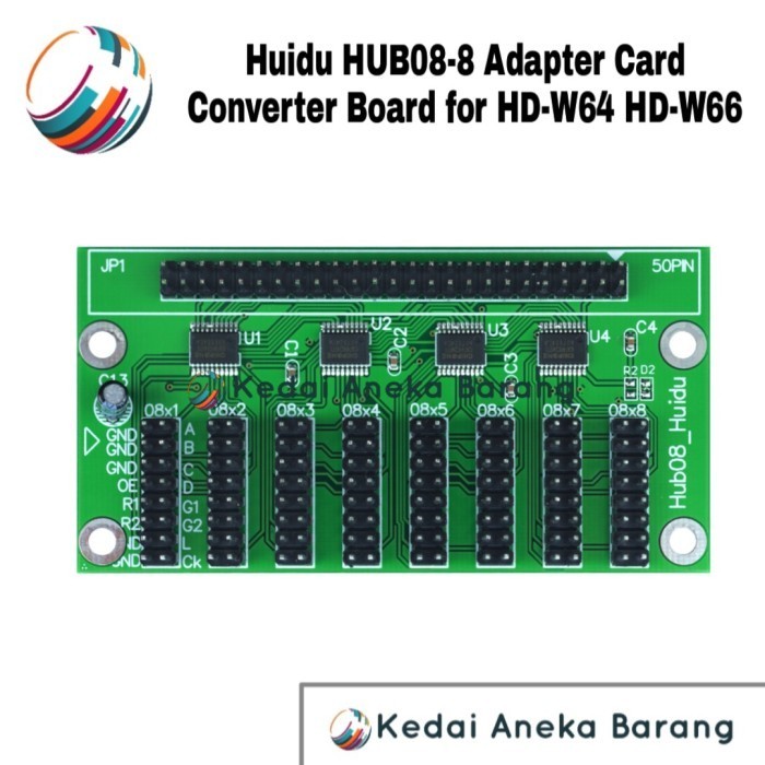 Huidu HUB08-8 Adapter Card HUB08 Converter Board HUB8-8 HD-W64 HD-W66