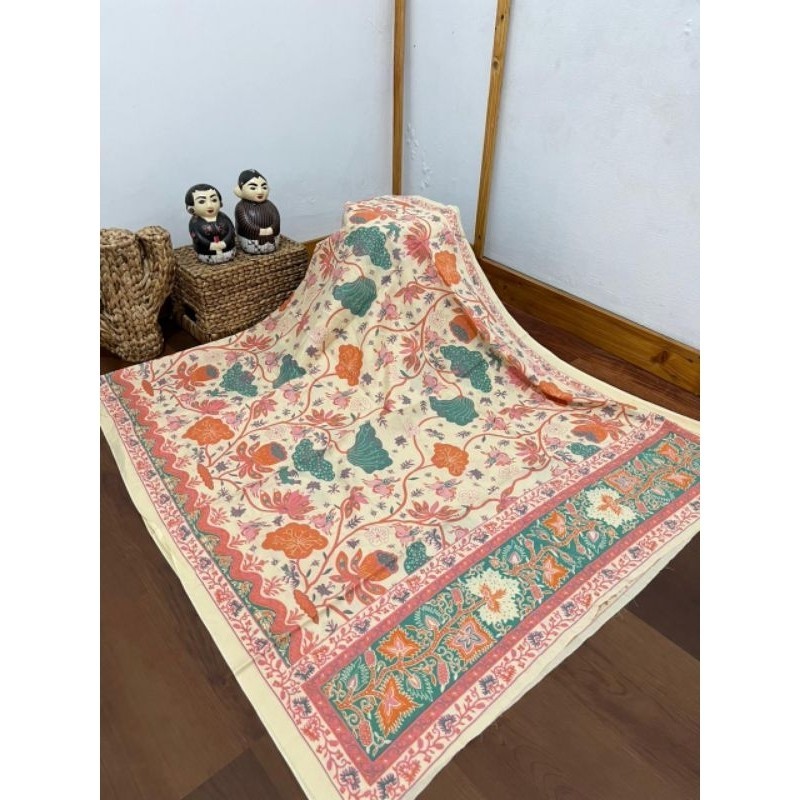 Kain Katun Printing Batik Solo motif ecoprint a
