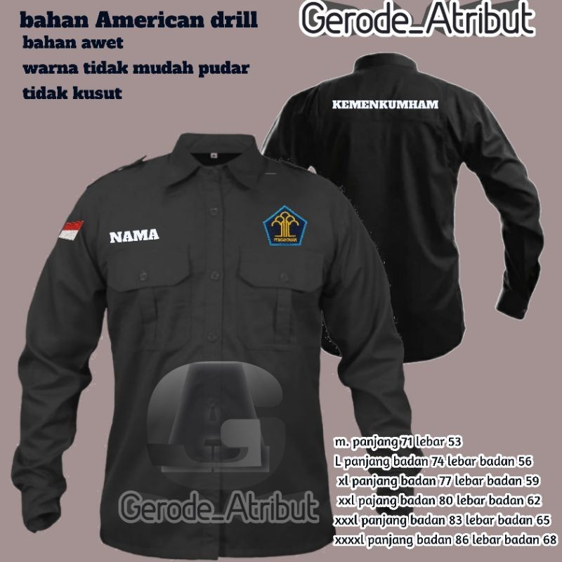 kemeja pdl kemenkumham / kemeja kemenkumham /baju kemeja kemenkumham / seragam kemenkumham