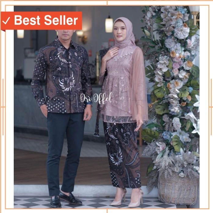 Fashion Idul Fitri Couple Murah Pasangan Kekinian / Batik Official Solo - SET BATIK COUPLE KINAN | K