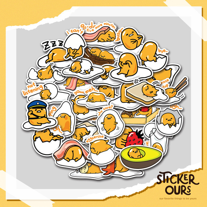 

STICKER PACK GUDETAMA | STIKER TUMBLER LAPTOP | STIKER KOPER HELM