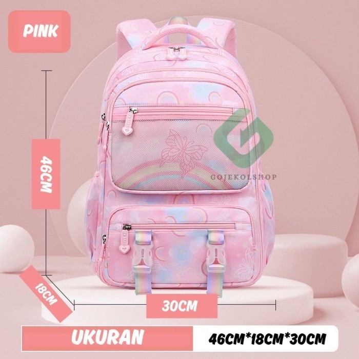 Tas Sekolah Anak SD Model Kulkas  Anti Air - KS176-BIRU