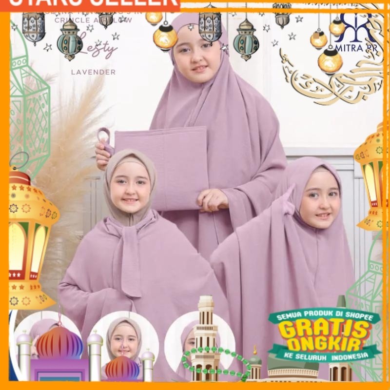 Mukena Anak French 3in1 Crinkle/ Mukena Anak SMP-SMA / Mukena Remaja Tanggung Terbaru 2023 / Mukena 