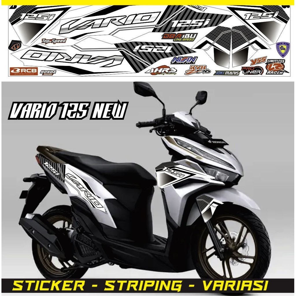 COD / STRIPING MOTOR HONDA NEW VARIO 125/  2022-2023 VARIASI STIKER MOTIF SIMPLE BUAT HONDA MOTOR VA