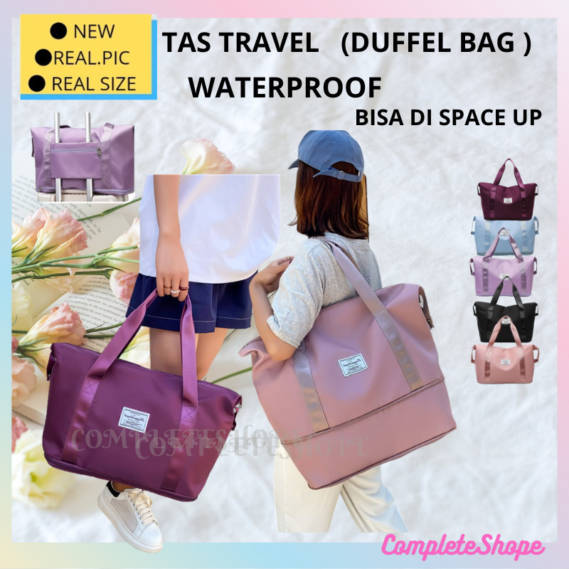 TAS DUFFEL TRAVEL TREVEL TRAVELLING JUMBO BESAR  WANITA PRIA WATERPROOF ANTI AIR BISA UNTUK GYM OLAH
