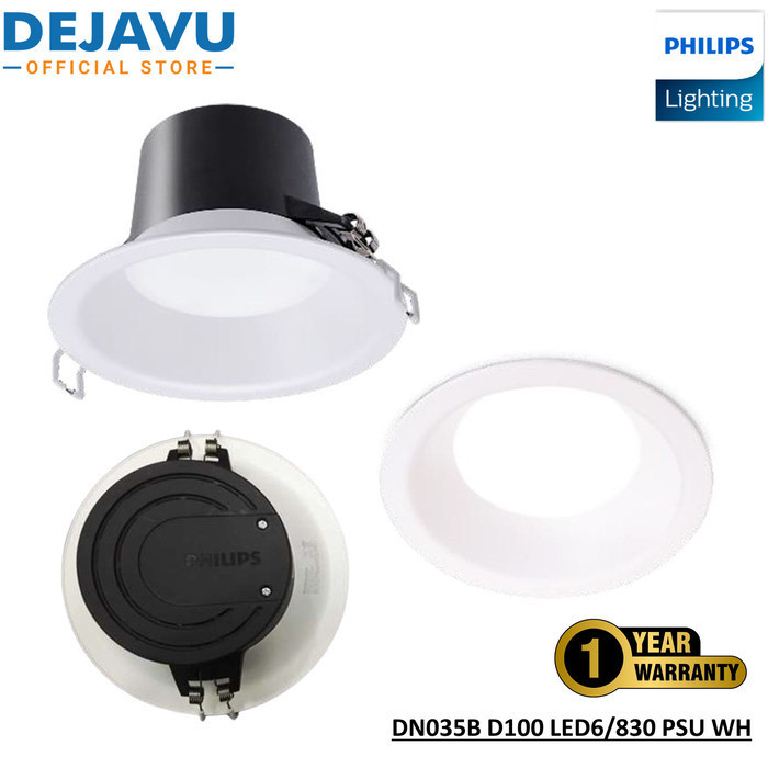 Lampu Philips Downlight DN035B D100 LED6/830 PSU WH