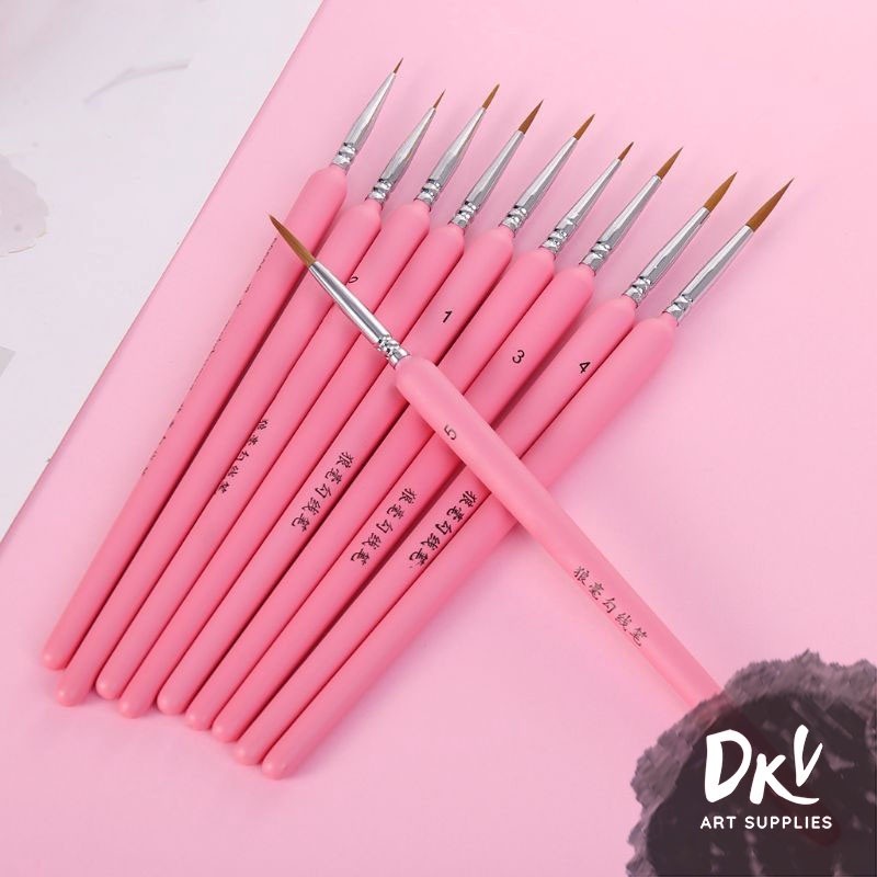 

YUH Kuas Lukis r Weizhuang Tip Nylon Bulat 11pcs SET / Wei Zhuang Round brush Set Detailing