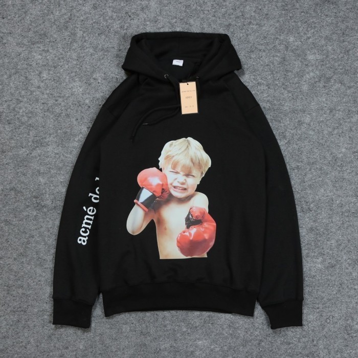 Sweater Hoodie ADLV ACME DE LA VIE BABY FACE BOXING  Full Tag - Hitam, M