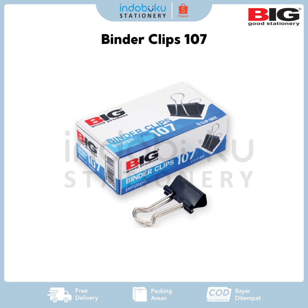 

Binder Clips 107 BIG Penjepit Kertas 107 BIG BC-107