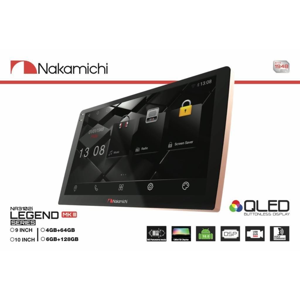 Head Unit Android 9 inch Nakamichi Legend MKIII Ram 4/64 GB Universal