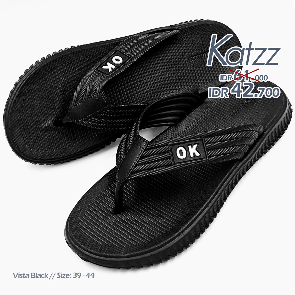 Katzz - Sandal Jepit Pria Uk 39 - 44 / Sandal Pria Casual Untuk Tampilan Trendy / Sandal Dengan Warn