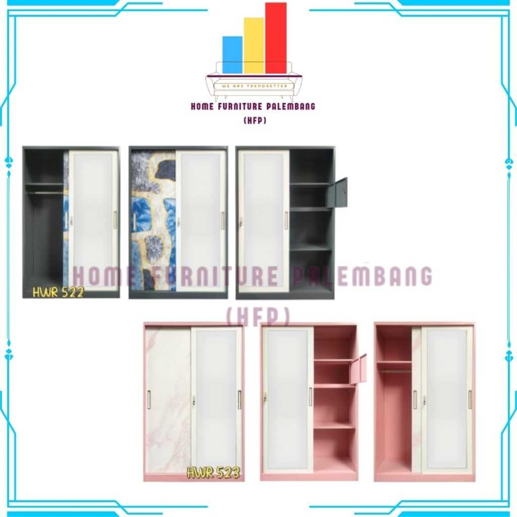 

PROMO SPESIAL lemari pakaian plat besi 2 pintu geser sliding lemari baju minimalis geser