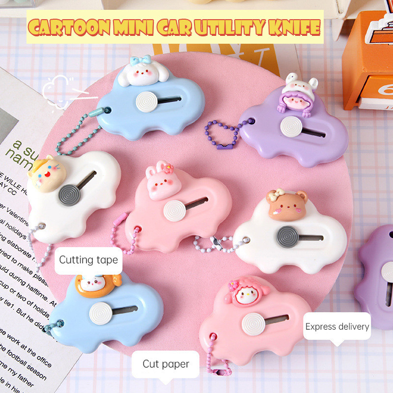 

✨COD Cutter Mini Hewan Kartun Shape Cutter Kecil for School and Art Safety Cutter Cutter Mini Lucu-EG