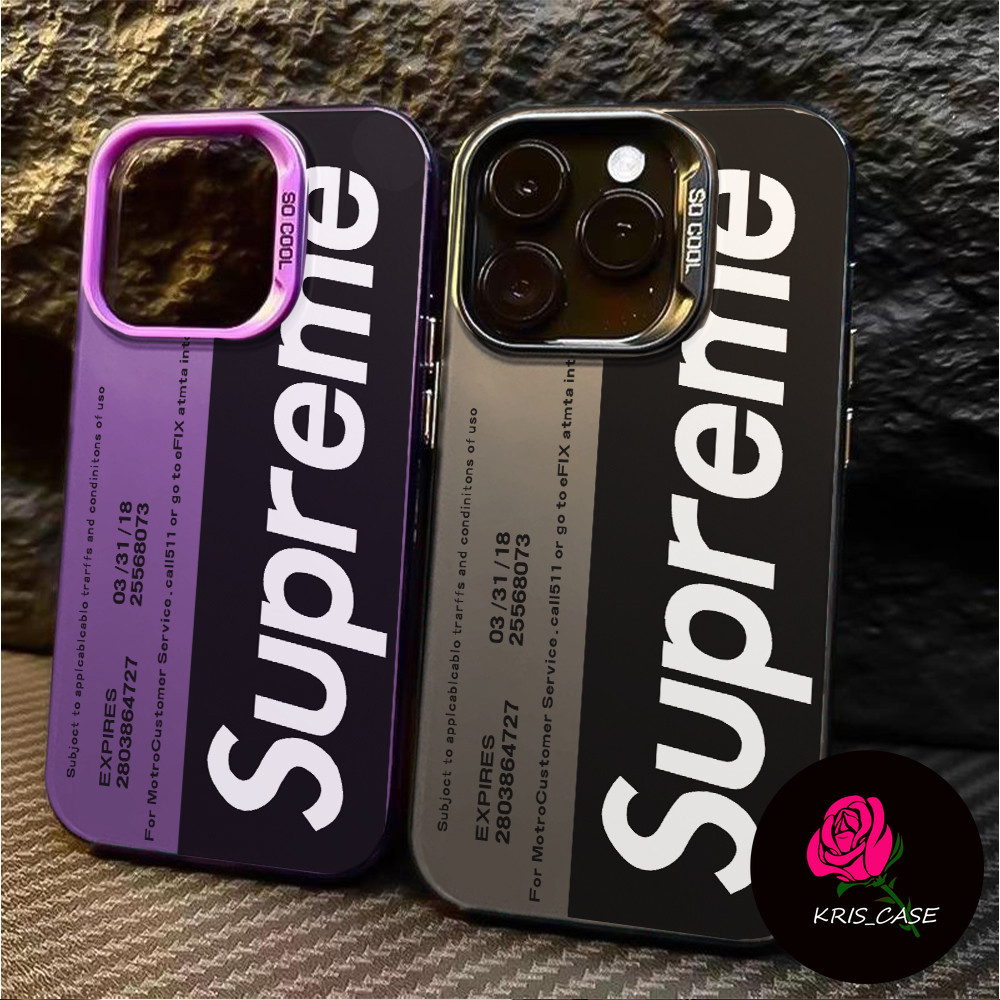 Casing ponsel buram IMD berkualitas tinggi merek bersama Supreme yang modis cocok untuk Redmi A1 8 9