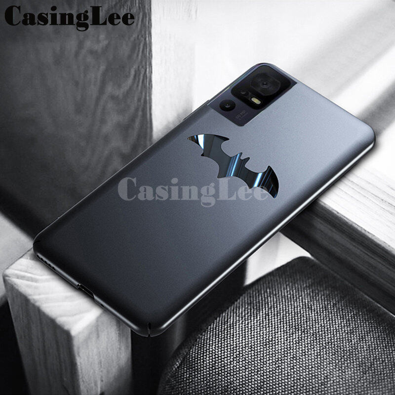 For Sharp Aquos V7 Plus Aquos R9 Pro Case Smooth Metal Bat Man Marvel DC Design Protector Back Cover