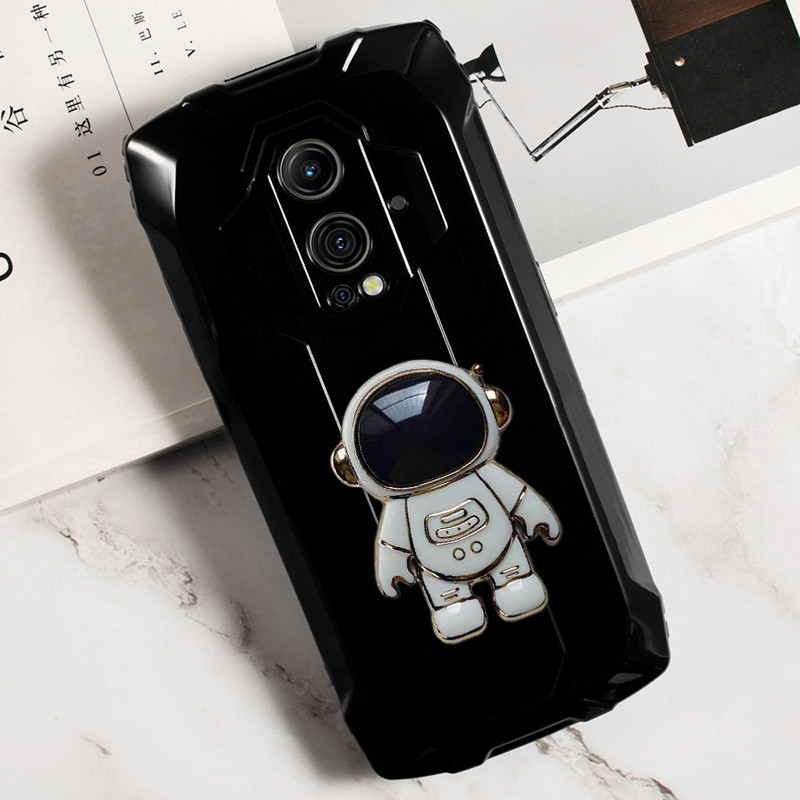 For Blackview BV9300 Case Astronaut Bracket Smooth Soft Silicone Anti Collision for Blackview BV9300 Back Cover